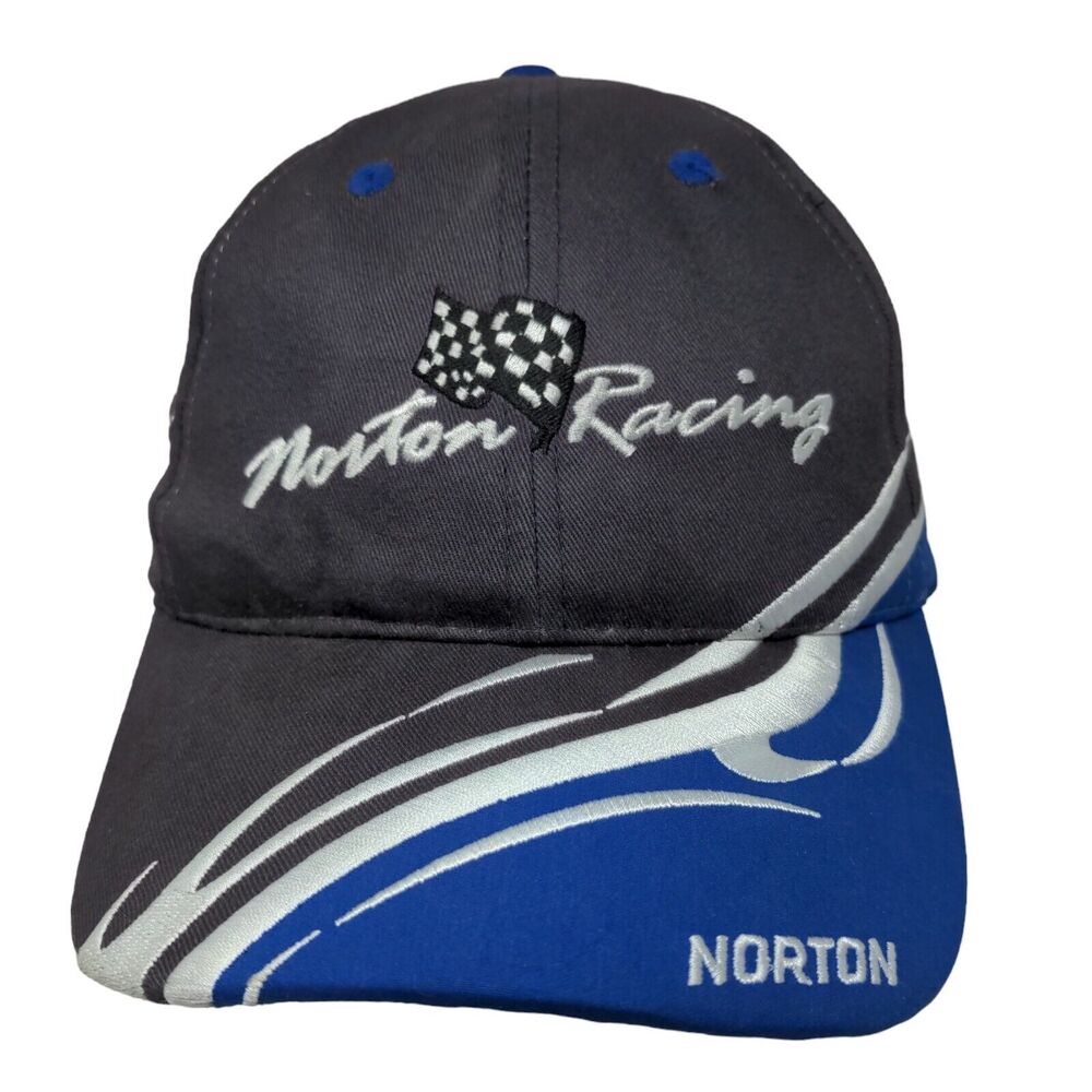 Norton Racing Men's Strapback Hat Multicolor Size OSFA Embroidered Flames Logo